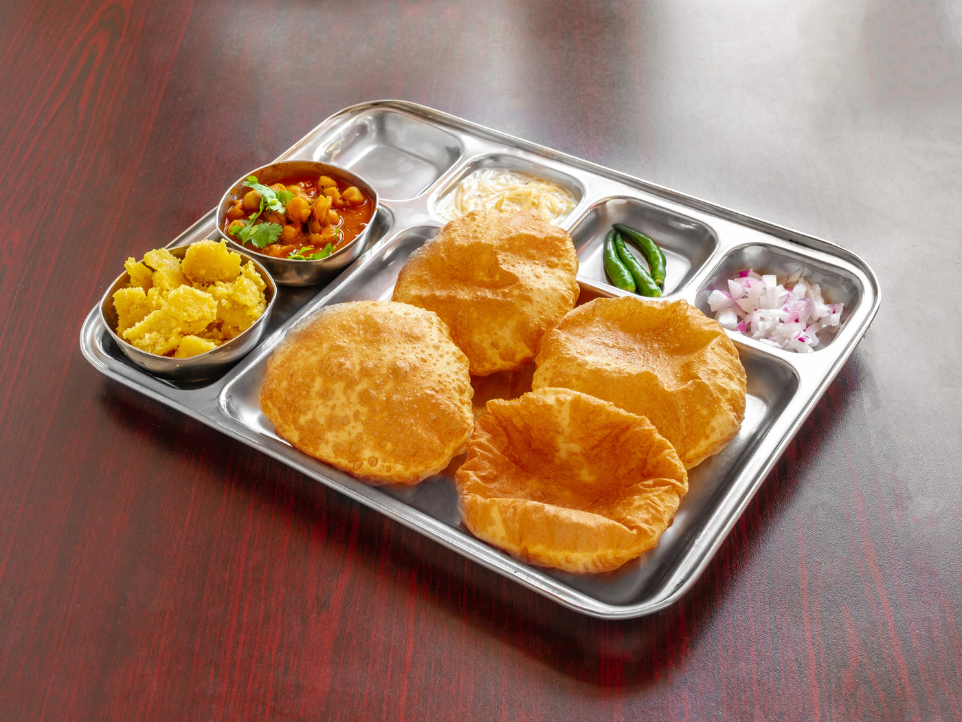 Halwa Poori Chole